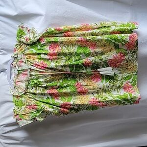 Rose+Olive Small Pink & Green Floral Top